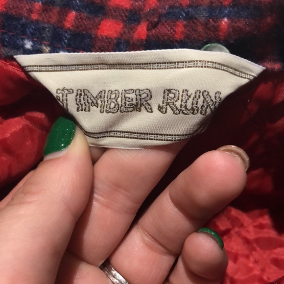 Timber Run red & blue plaid quilted shajacket size large - Picture 9 of 10